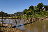 Luang Prabang, Laos - The Northern temporary walk bridge over the Nam Khan